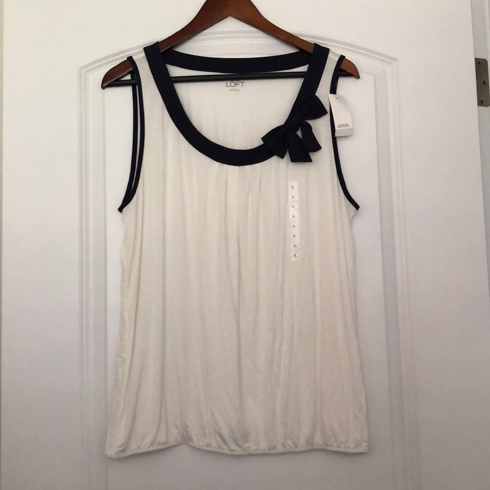 LIFT Navy & Ivory Blouse